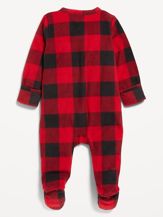 View large product image 2 of 3. Unisex Sleep & Play 2-Way-Zip Microfleece Footed One-Piece for Baby
