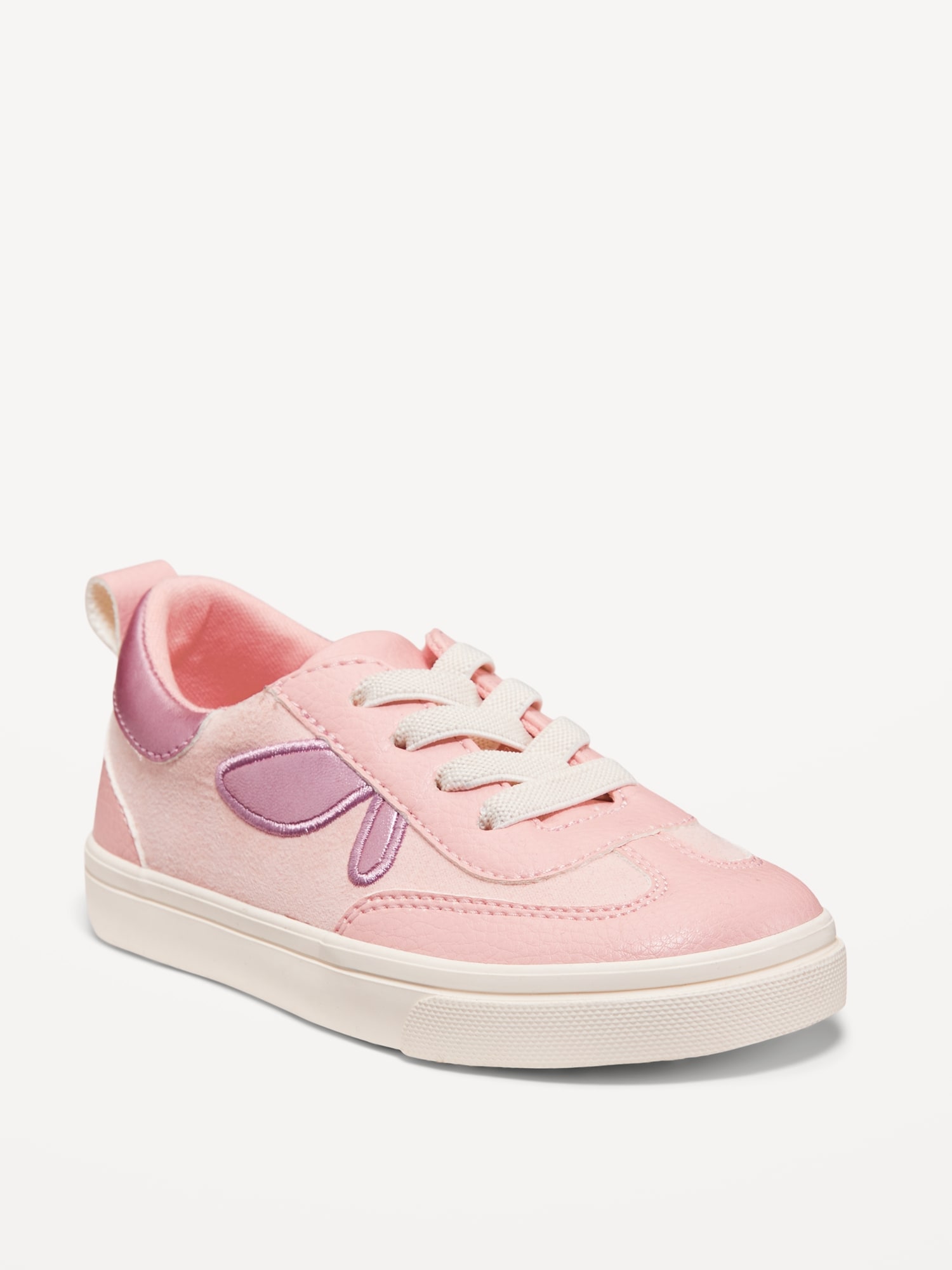 Elastic-Lace Chunky Sneakers for Toddler Girls