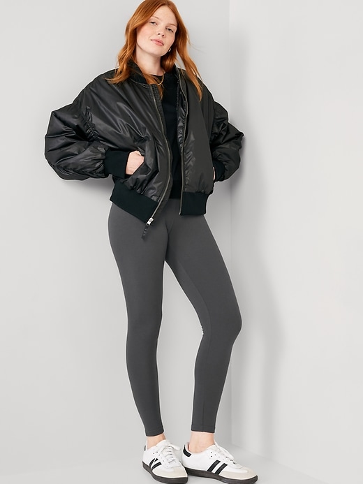 Image number 3 showing, High Waisted Fleece-Lined Leggings for Women