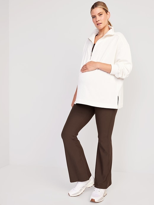 Image number 3 showing, Maternity Full Panel PowerSoft Flare Leggings