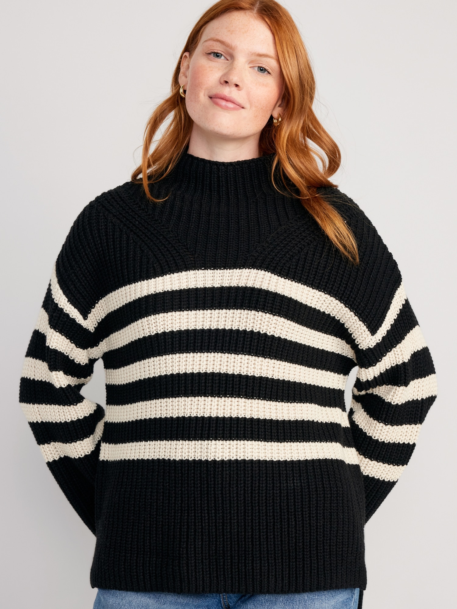 Mock-Neck Tunic Sweater | Old Navy