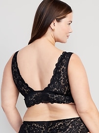 View large product image 8 of 8. Lace Front-Close Bralette Top