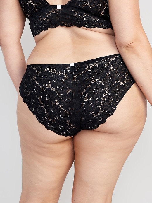 Image number 8 showing, Mid-Rise Lace Bikini Underwear