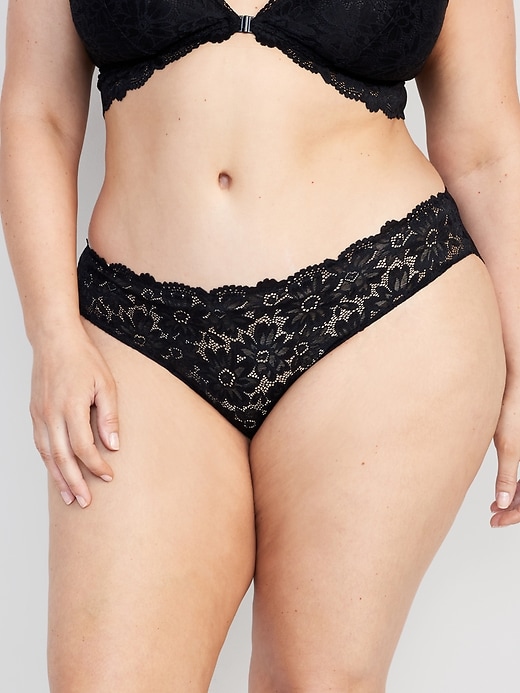 Image number 7 showing, Mid-Rise Lace Bikini Underwear