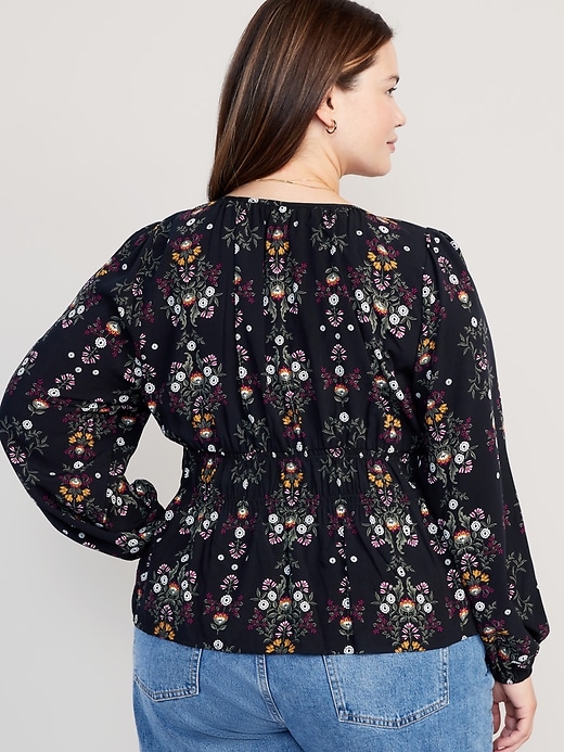 Image number 8 showing, Long-Sleeve Lace-Trim Top