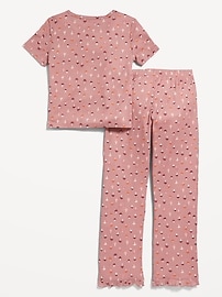 View large product image 3 of 3. Printed Rib-Knit Pajama Set for Girls