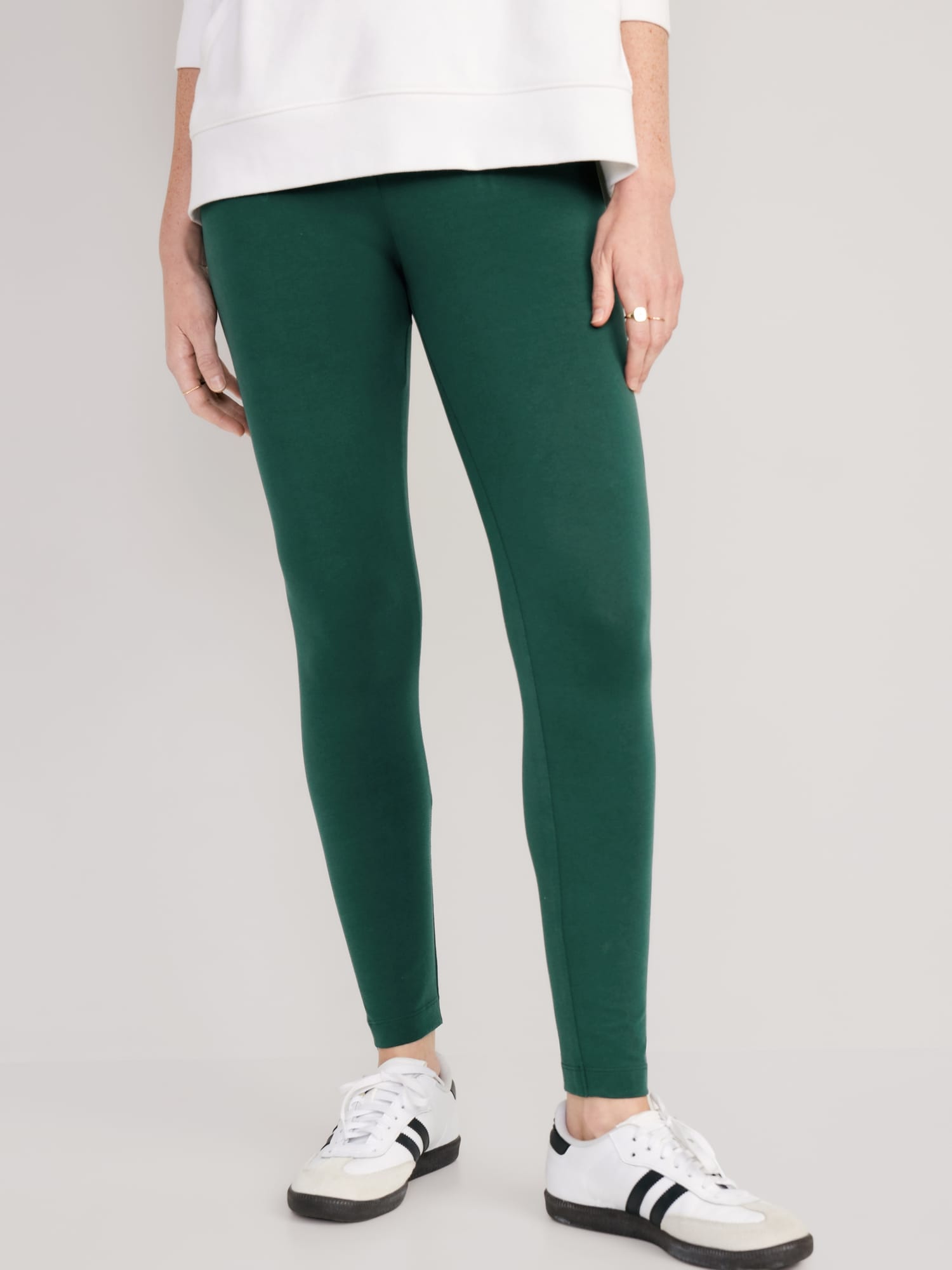 High Waisted Jersey Ankle Leggings For Women | Old Navy