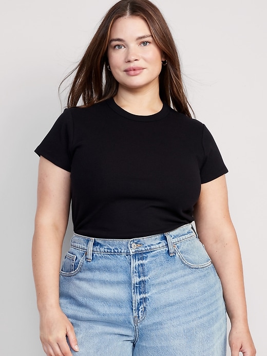 Snug Navy for Cropped Old Women T-Shirt |