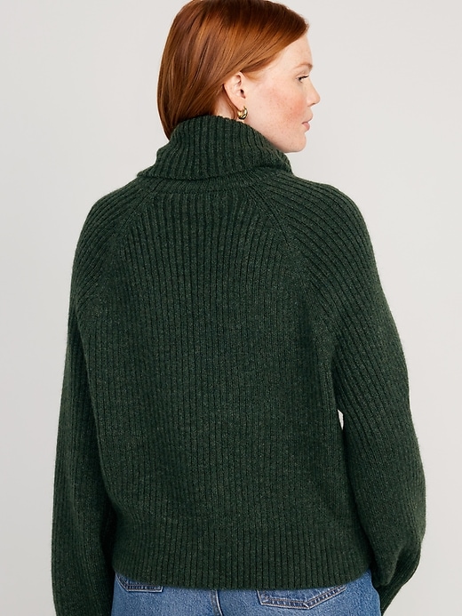 Image number 2 showing, Cropped Turtleneck Sweater