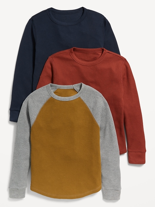 View large product image 1 of 1. Thermal-Knit Long-Sleeve T-Shirt Variety 3-Pack for Boys