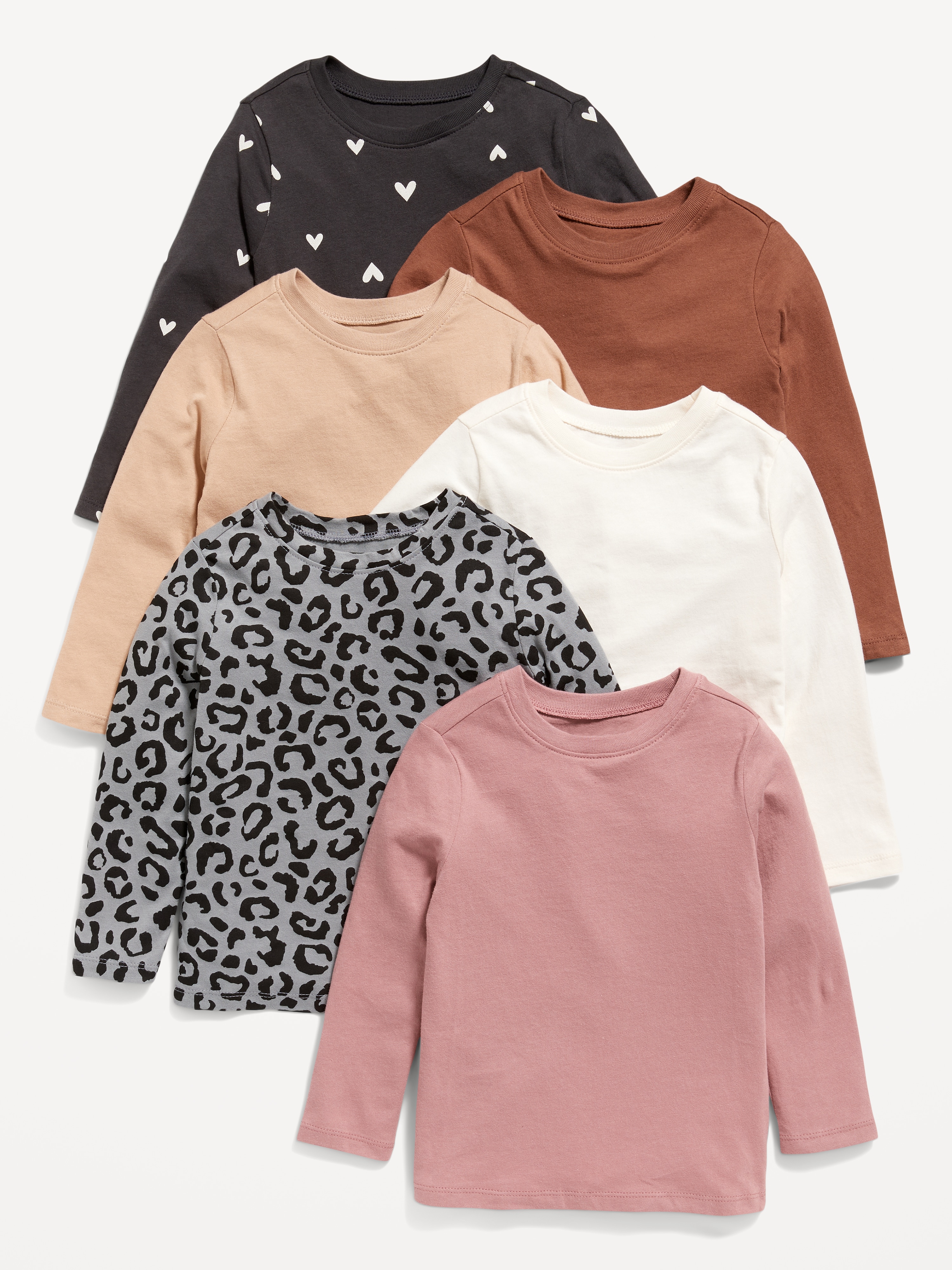 Unisex Long-Sleeve T-Shirts 6-Pack for Toddler | Old Navy