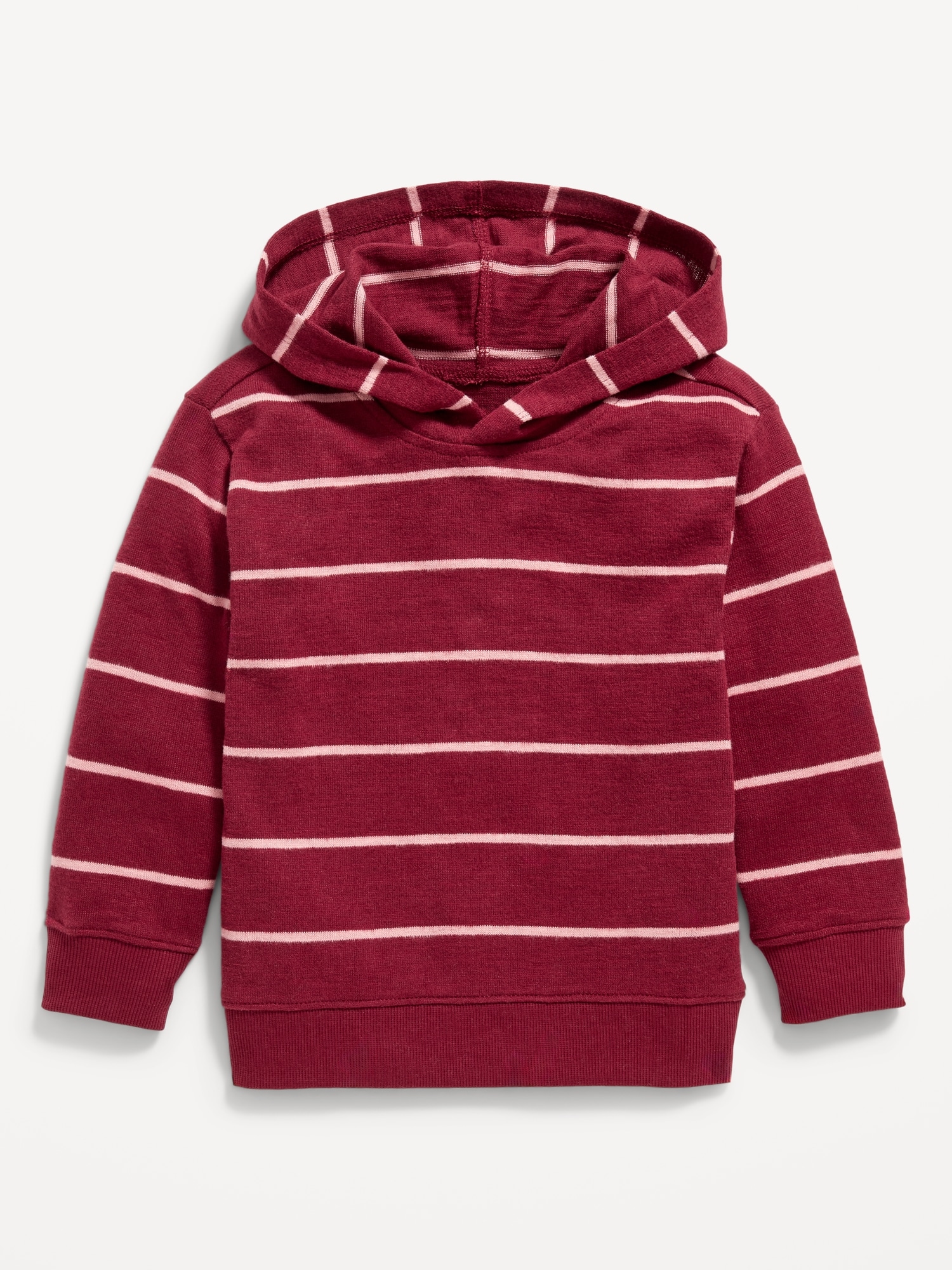 Striped Cozy-Knit Pullover Hoodie for Toddler Boys
