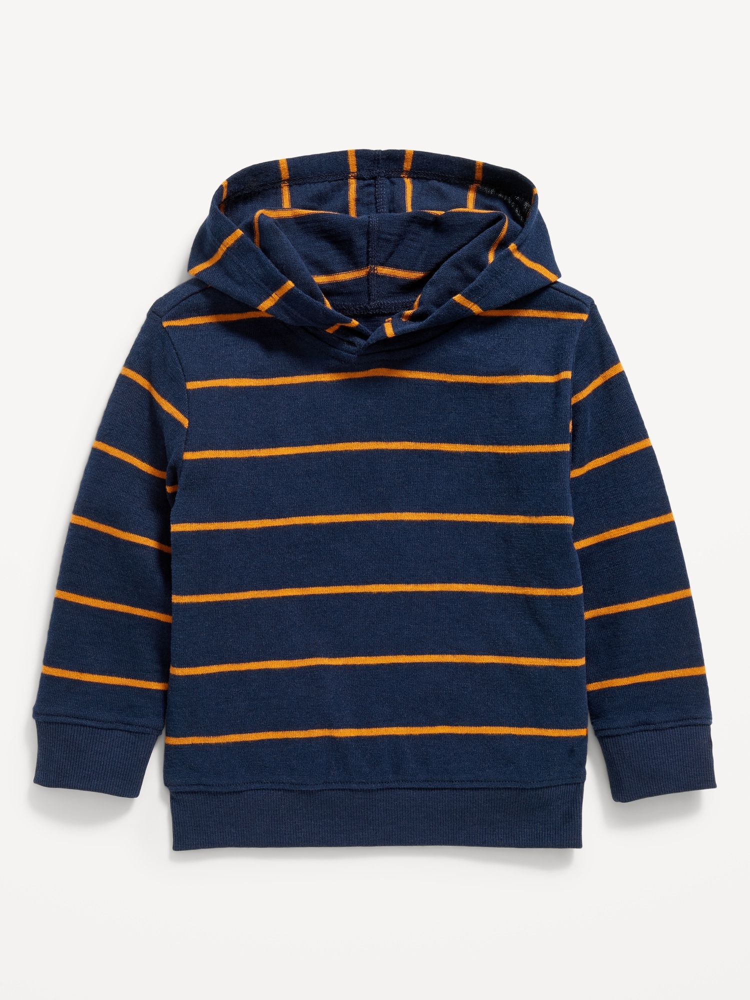 Striped Cozy-Knit Pullover Hoodie for Toddler Boys
