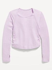 View large product image 3 of 4. UltraLite Long-Sleeve Faux-Shrug Top for Girls