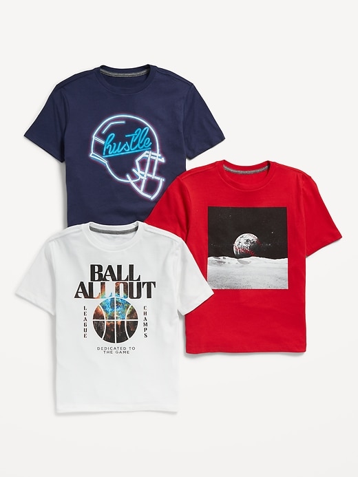 View large product image 1 of 1. Short-Sleeve Graphic T-Shirt 3-Pack for Boys