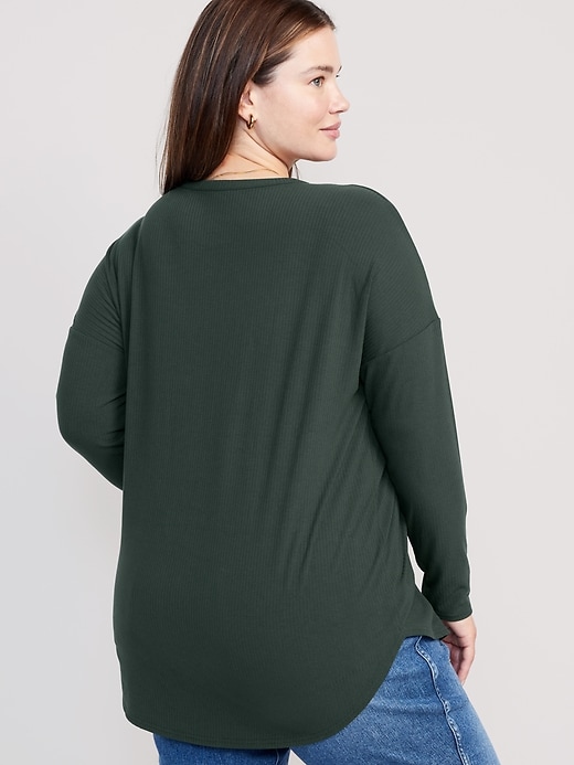 Luxe Rib-Knit Tunic T-Shirt | Old Navy