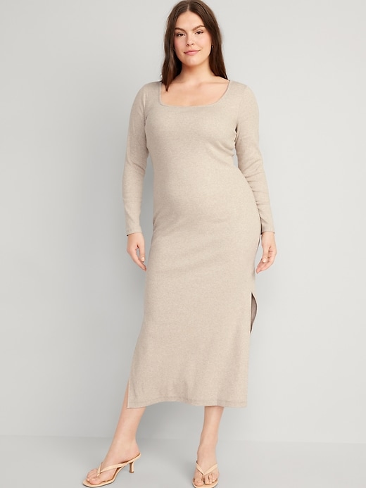 Image number 4 showing, Fitted Rib-Knit Maxi Dress