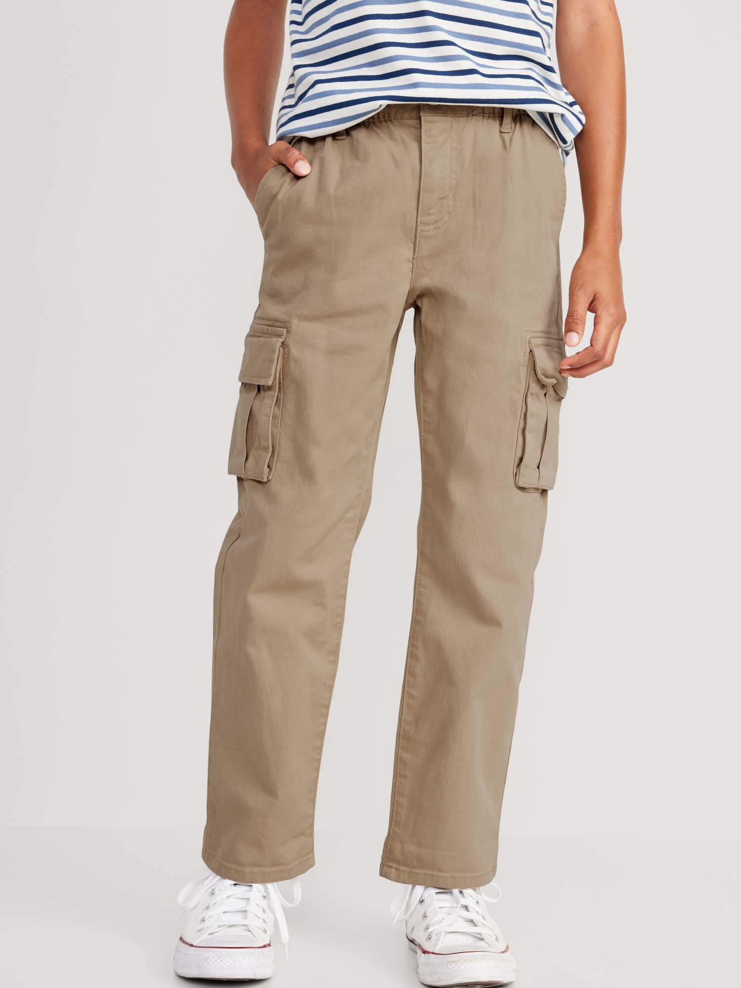 Old Navy Khaki cargo pants w/ 6 pockets Size: - Depop
