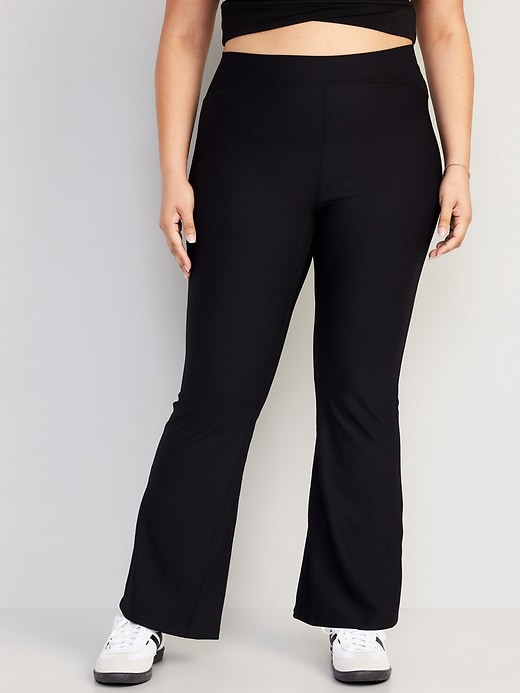 Image number 7 showing, Extra High-Waisted PowerSoft Ribbed Super Flare Leggings