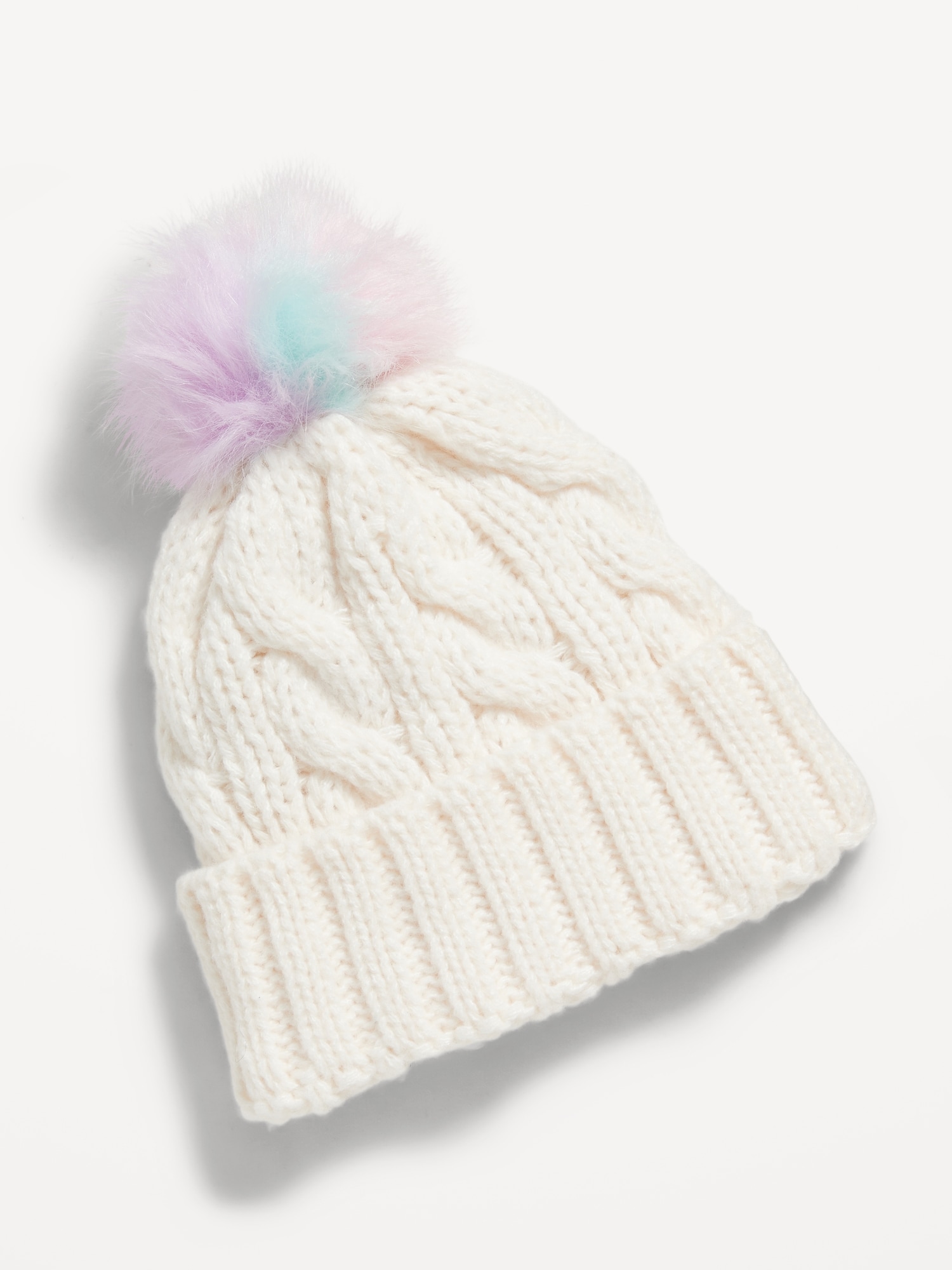 Winter Fashion Womens Cotton Knitted Pom Pom Hat Soft And Cozy