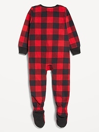 View large product image 3 of 4. Matching Unisex 2-Way-Zip Microfleece Pajama One-Piece for Toddler & Baby