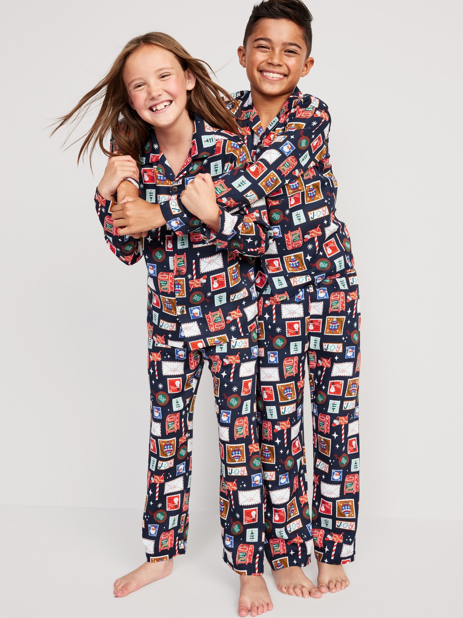 Gender-Neutral Printed Pajama Set for Kids