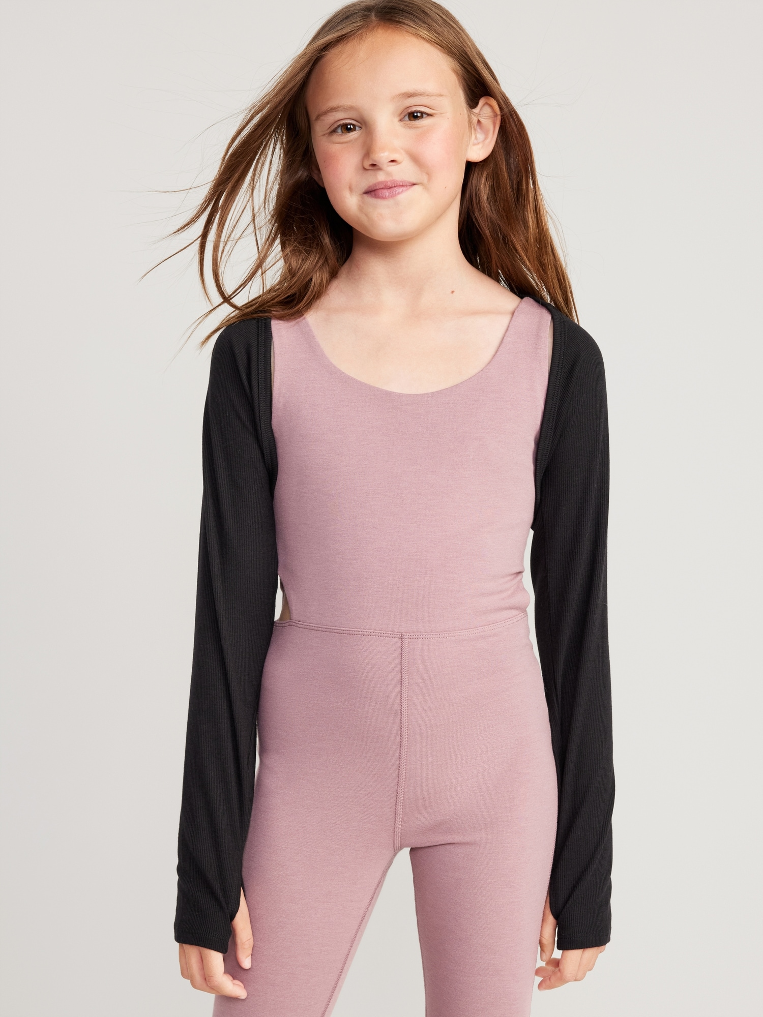 UltraLite Rib-Knit Cropped Open-Front Shrug Cardigan for Girls | Old Navy