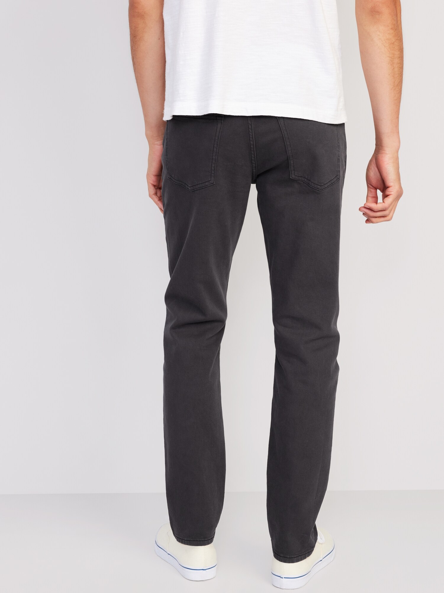 Мужские брюки Old Navy Slim Built-In Flex Five-Pocket, цвет: Тёмный серый — фото 2
