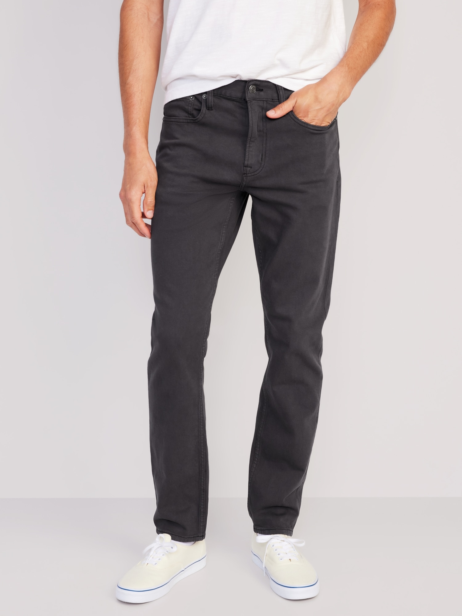 Buy Men Grey Light Slim Fit Jeans Online - 747319