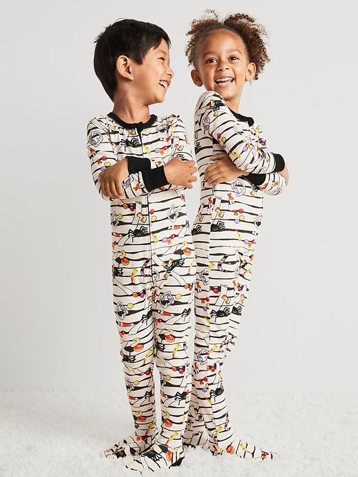 View large product image 1 of 4. Matching Unisex 2-Way-Zip Snug-Fit Pajama One-Piece for Toddler & Baby