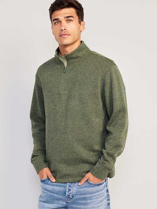Sweater-Knit 1/4-Zip Pullover | Old Navy