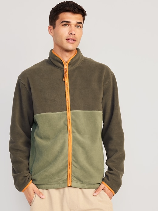 Image number 1 showing, Oversized Micro-Fleece Zip Jacket