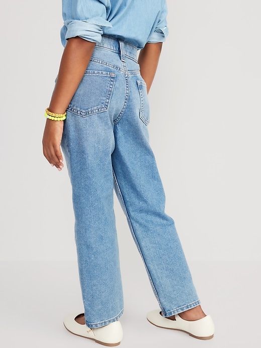 View large product image 2 of 5. High-Waisted Slouchy Straight  Jeans for Girls