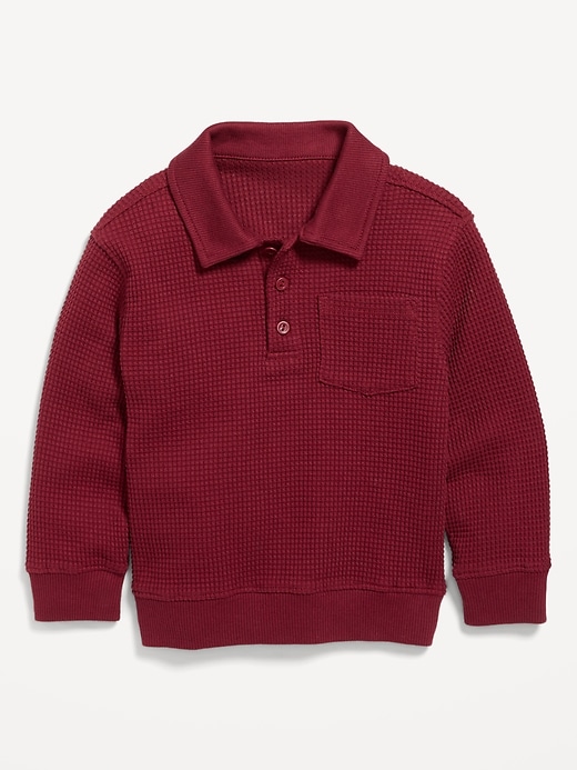 Long-Sleeve Polo Thermal-Knit Top for Toddler Boys | Old Navy