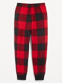View large product image 3 of 4. Gender-Neutral Printed Microfleece Pajama Jogger Pants for Kids