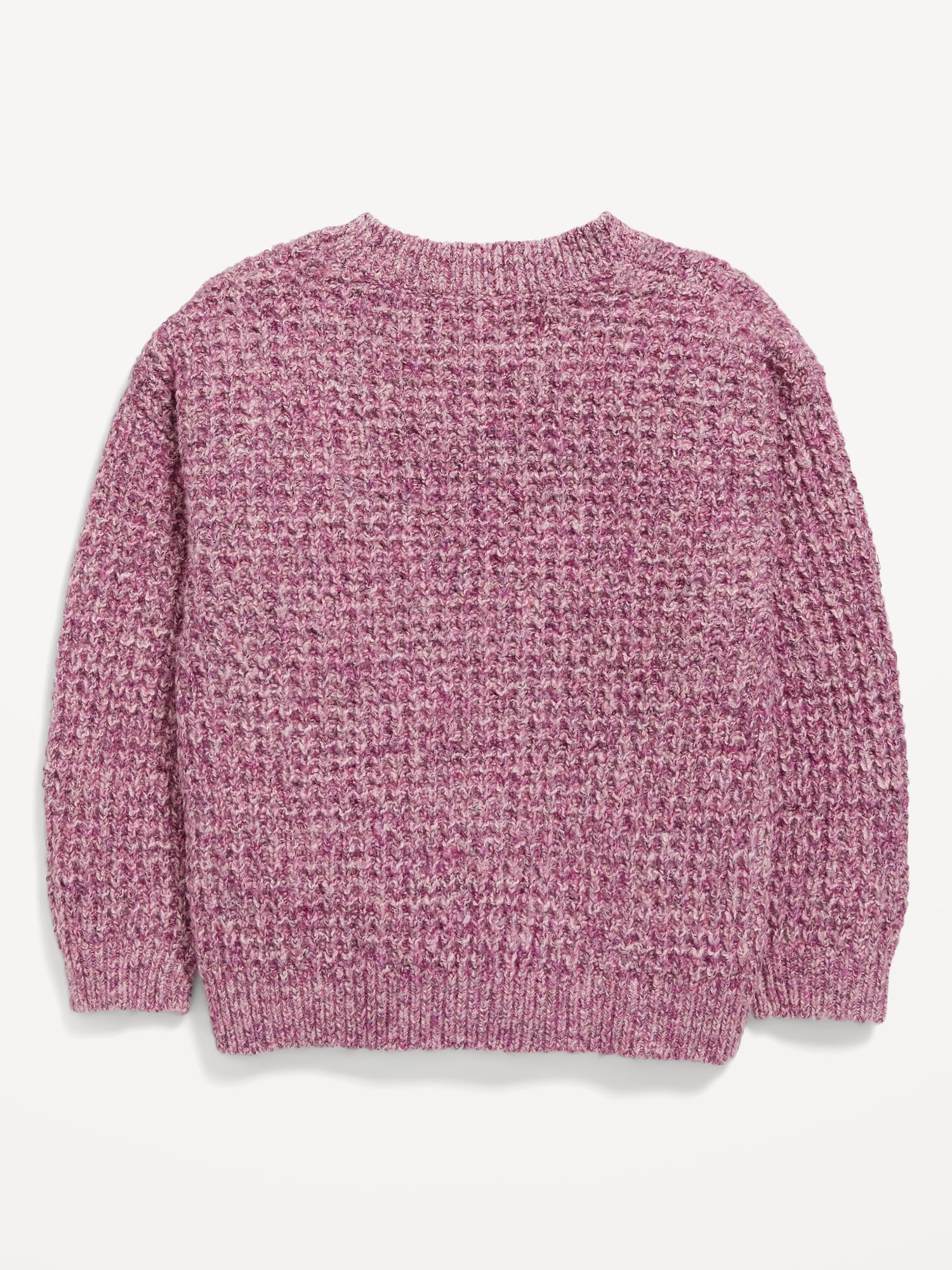 Long-Sleeve Waffle-Stitch Sweater for Toddler Girls | Old Navy