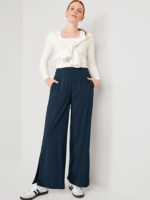 Image number 3 showing, High-Waisted StretchTech Wide-Leg Pants