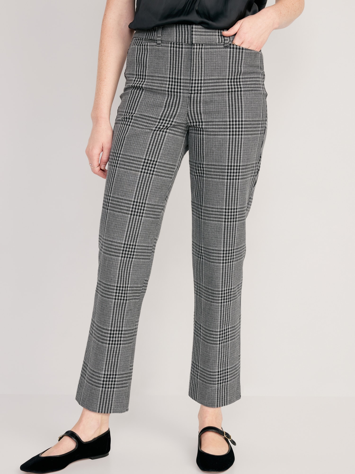 High-Waisted Pixie Straight Ankle Pants | Old Navy