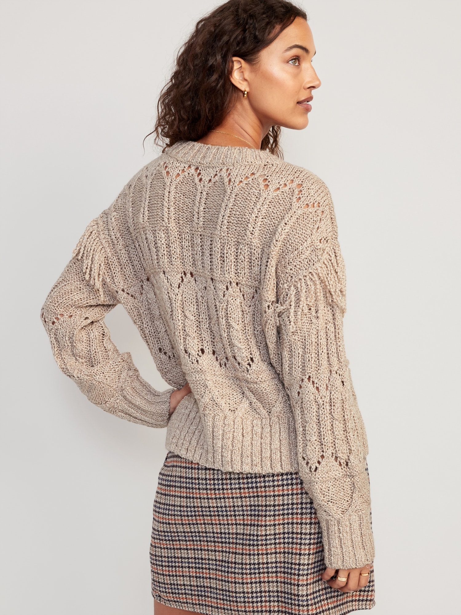 Textured Fringe Pullover Sweater | Old Navy