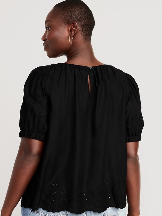 Image number 6 showing, Puff-Sleeve Shirred Top