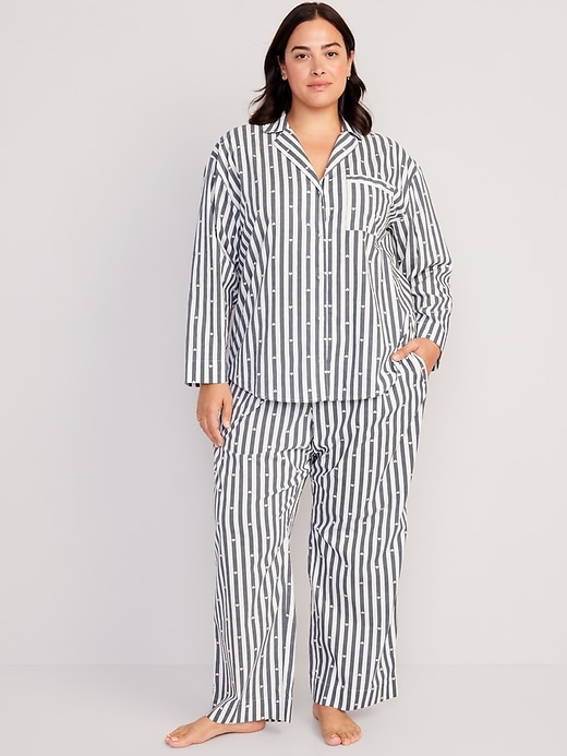 Image number 7 showing, Oversized Poplin Pajama Set