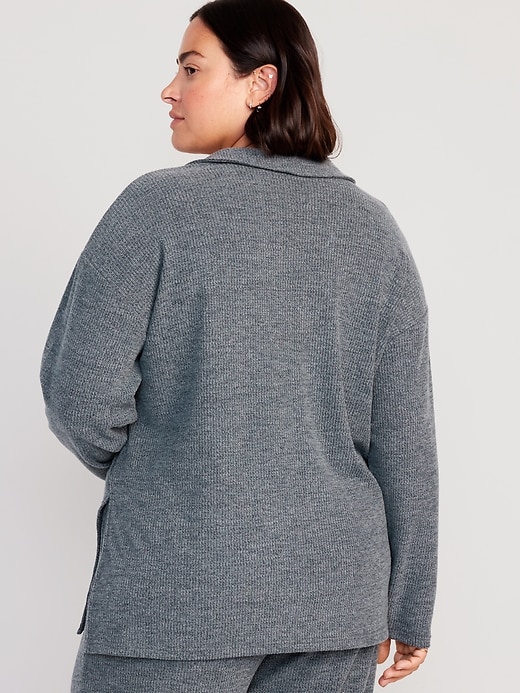 Image number 8 showing, Rib-Knit Lounge Sweater