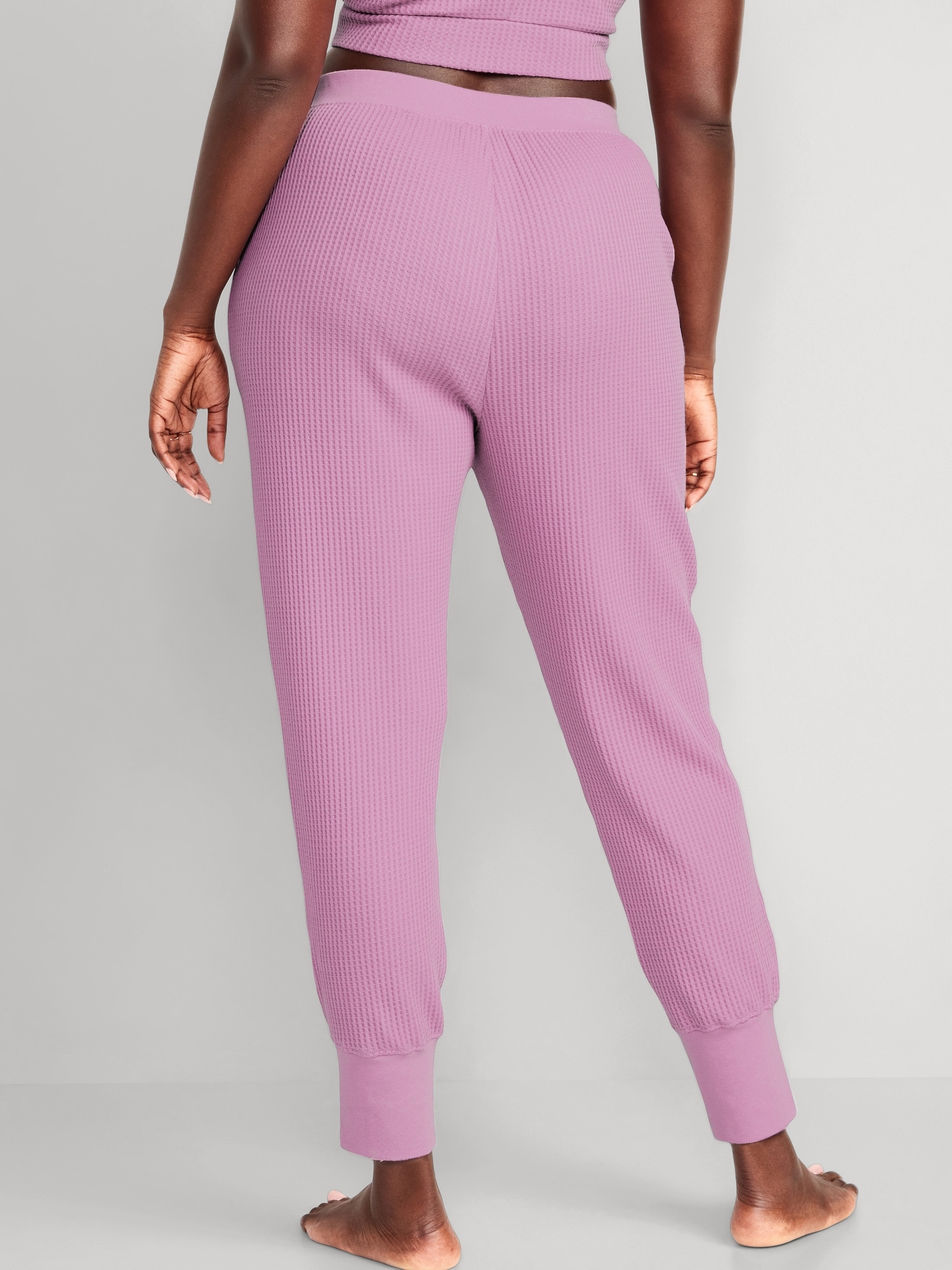 Open-Bottom Waffle Lounge Pants for Tall Women, American Tall