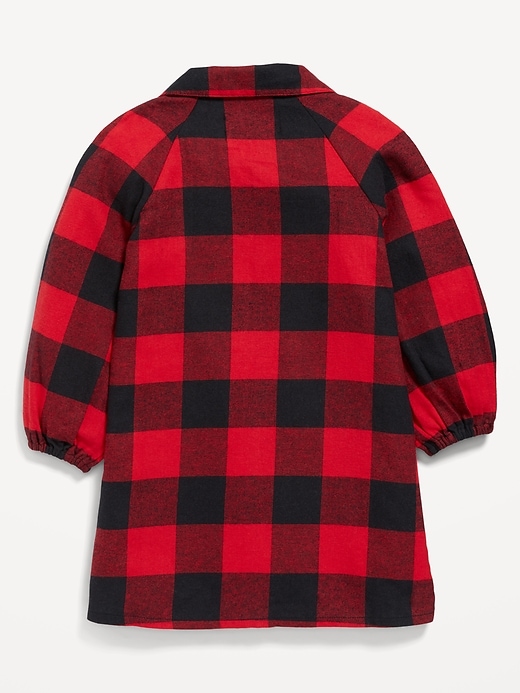 View large product image 2 of 2. Plaid Utility-Pocket Shirt Dress for Toddler Girls