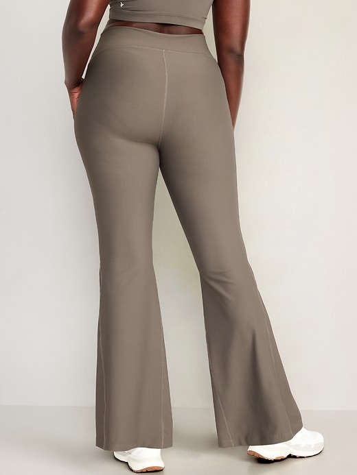 Image number 6 showing, Extra High-Waisted PowerSoft Ribbed Super Flare Leggings
