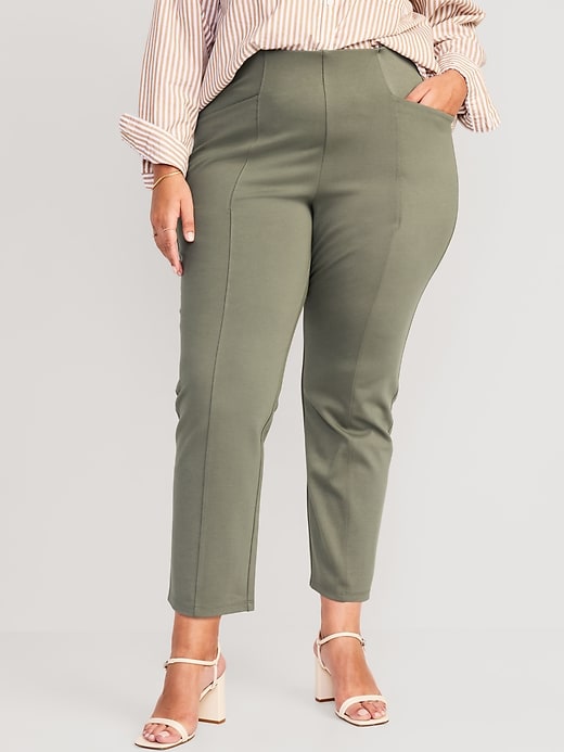 Image number 7 showing, Extra High-Waisted Stevie Straight Ankle Pants