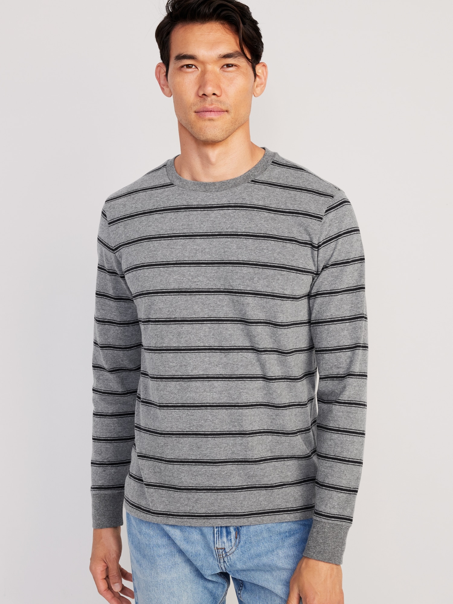 Old Navy Men's Long-Sleeve Striped Rotation T-Shirt - - Size L