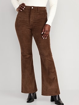 Higher High-Waisted Flare Corduroy Pants