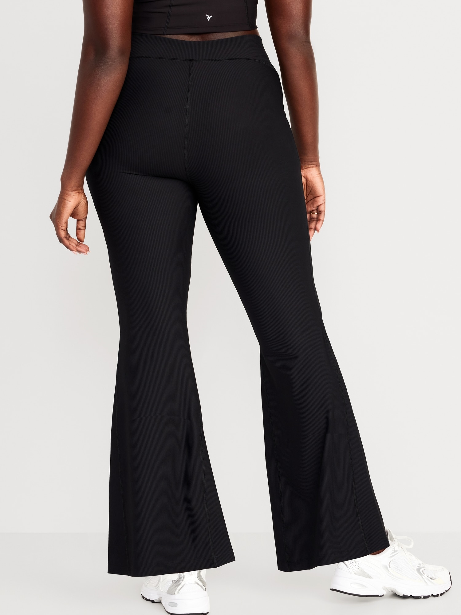Pulp women's mid-rise black flare pants XL loose - Depop