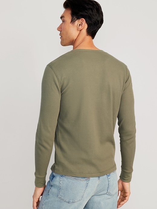Image number 6 showing, Waffle-Knit Henley T-Shirt